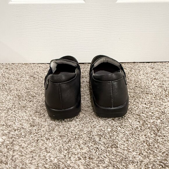 Alegria Black Leather Suede Dream Fit Keli KEL-7627 Slip on Clog Size 39 Nurse - Picture 4 of 5
